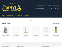 Tablet Screenshot of darylspetshop.com